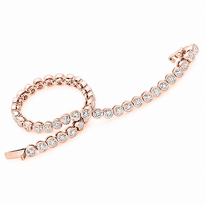 Round Brilliant Cut Diamond Bracelet