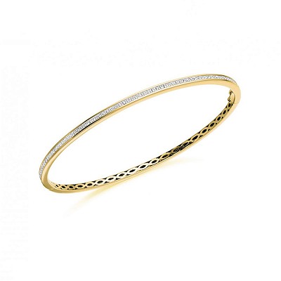 Princess Cut Diamond Bangle