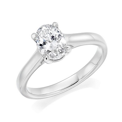 Oval Cut Diamond Solitaire Ring